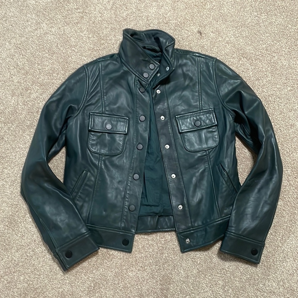 Gorgeous green lamb leather jacket!